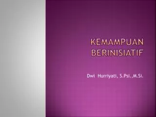 kemampuan berinisiatif