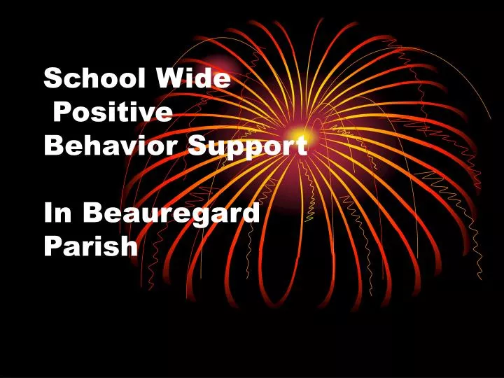 school wide positive behavior support in beauregard parish