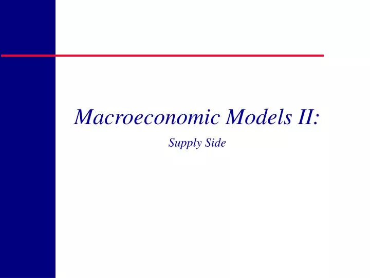 macroeconomic models ii