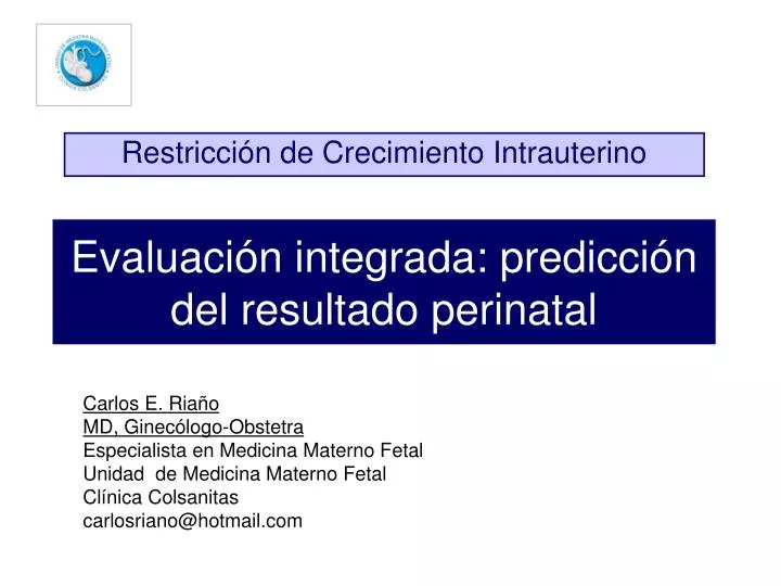 evaluaci n integrada predicci n del resultado perinatal