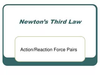 newton s third law