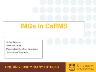 IMGs in CaRMS