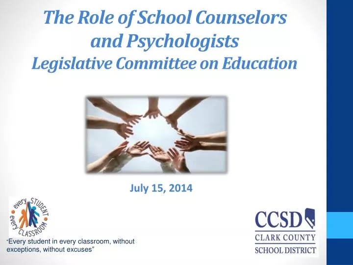 the role of school counselors and psychologists legislative committee on education
