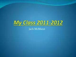 My Class 2011-2012
