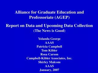 Alliance for Graduate Education and Professoriate (AGEP)