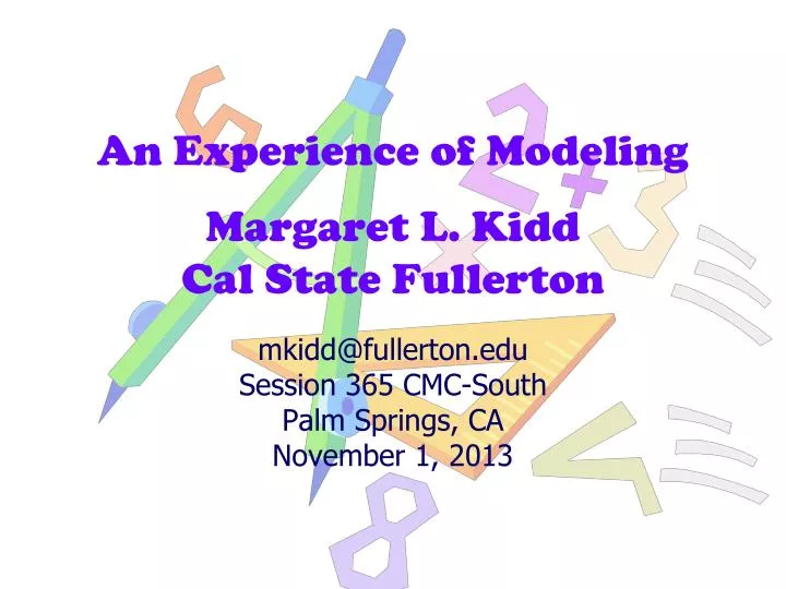 an experience of modeling margaret l kidd cal state fullerton