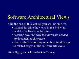 Software Architectural Views