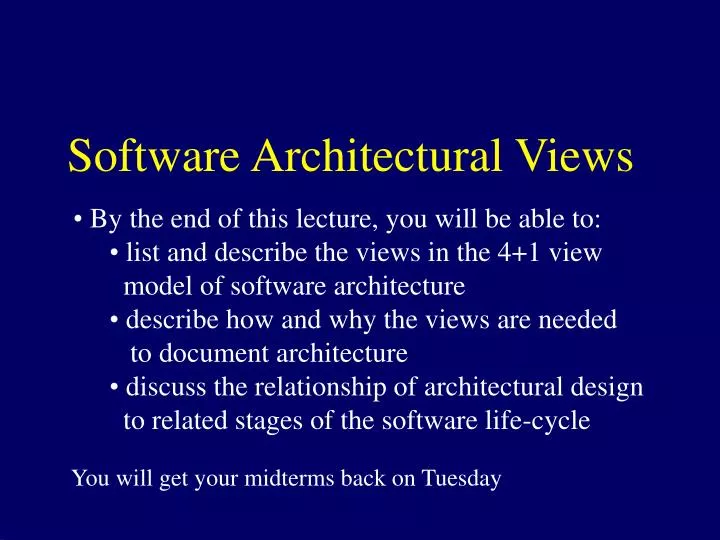 software architectural views