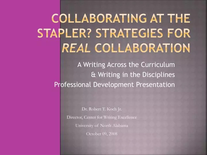 collaborating at the stapler strategies for real collaboration
