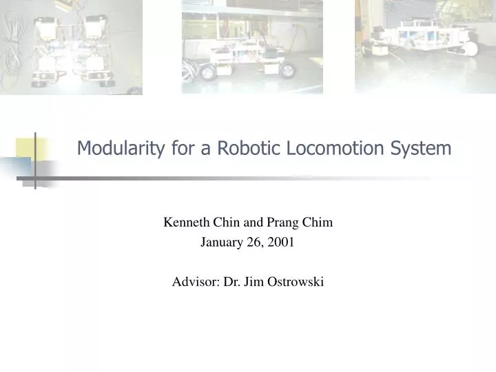 modularity for a robotic locomotion system