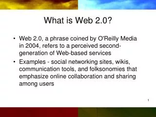 What is Web 2.0?