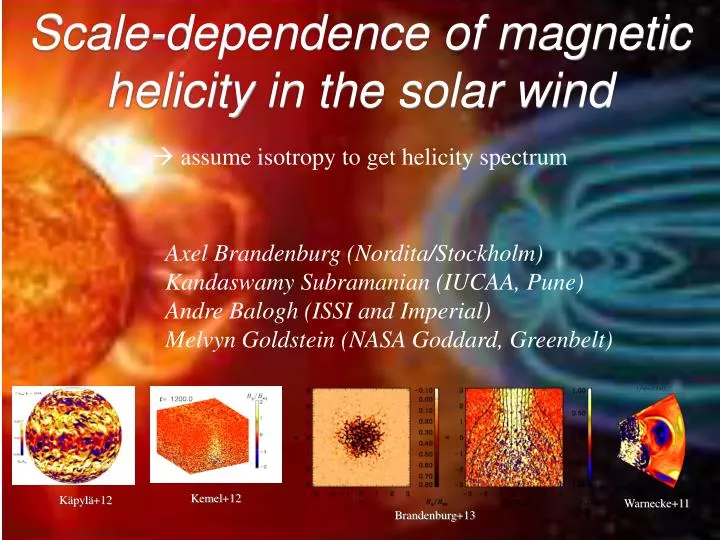 scale dependence of magnetic helicity in the solar wind