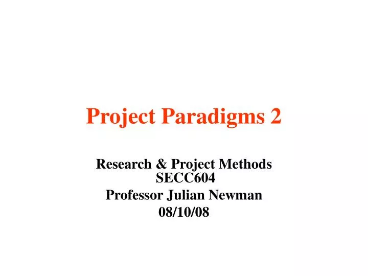 project paradigms 2