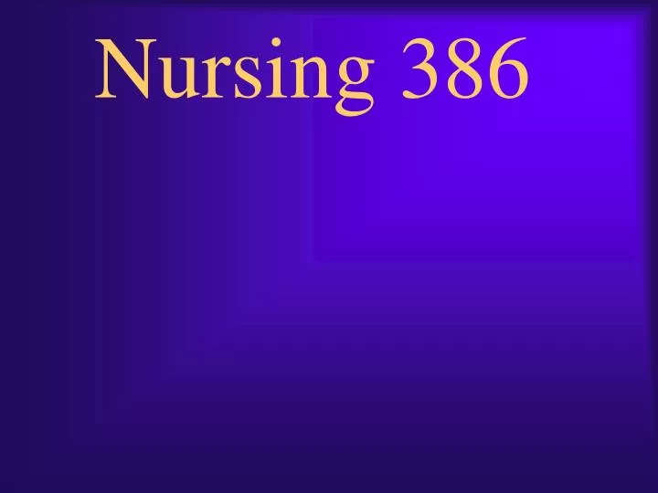 nursing 386