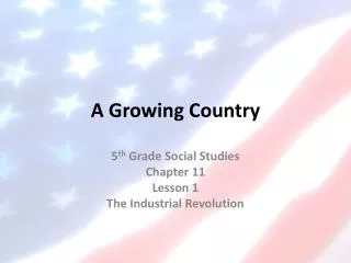 A Growing Country