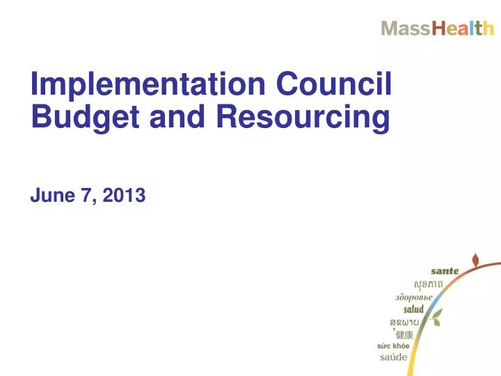 implementation council budget and resourcing