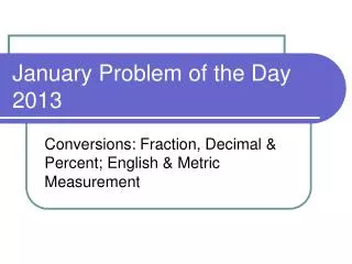 january problem of the day 2013