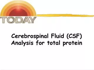 Cerebrospinal Fluid (CSF) Analysis for total protein