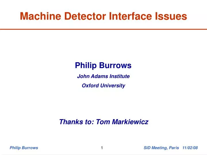 machine detector interface issues