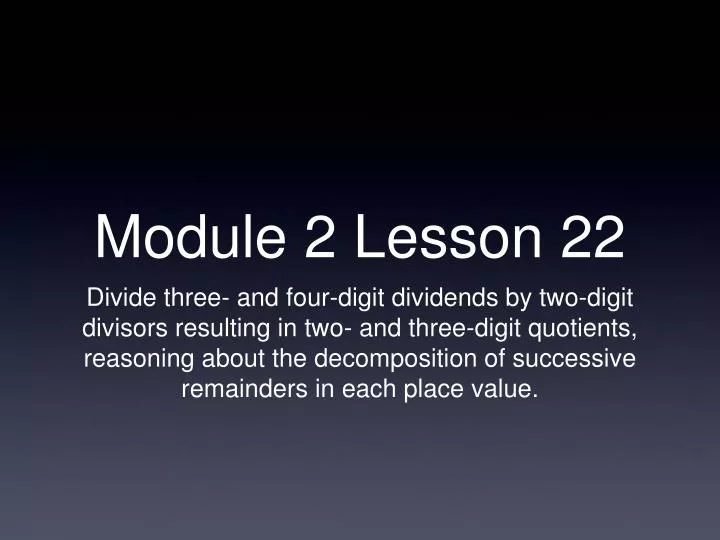 module 2 lesson 22