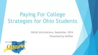 Paying For College Strategies for Ohio Students