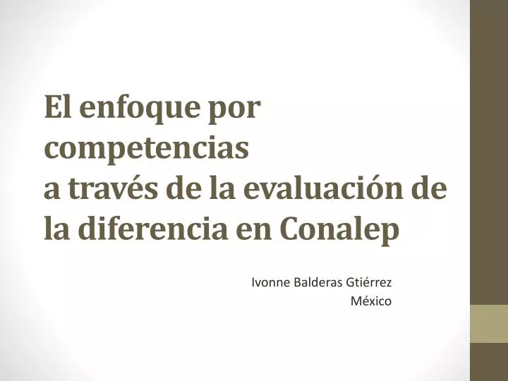 el enfoque por competencias a trav s de la evaluaci n de la diferencia en conalep