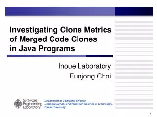 Investigating Clone Metrics of Merged Code Clones in Java Programs