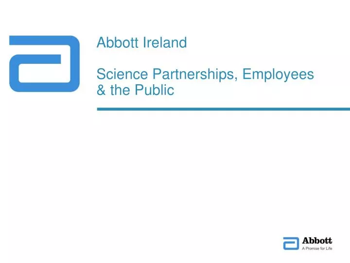 abbott ireland science partnerships employees the public