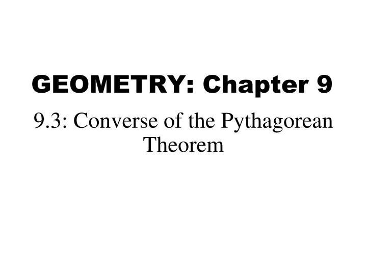 geometry chapter 9