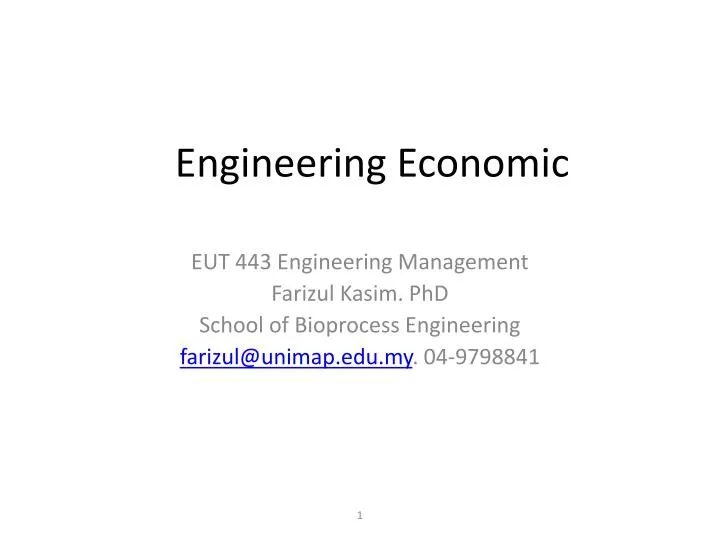 engineering economic