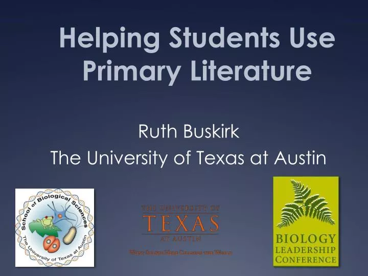 ruth buskirk the university of texas at austin