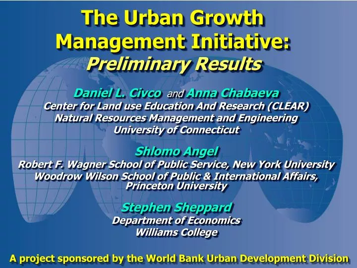 the urban growth management initiative preliminary results