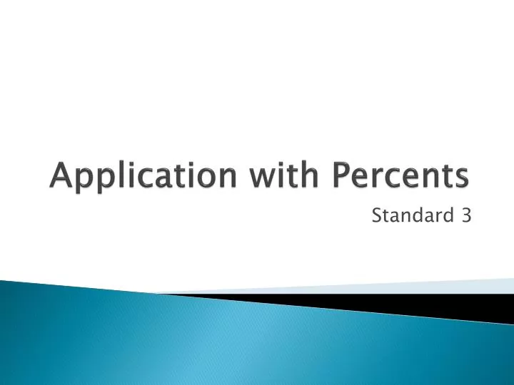 application with percents