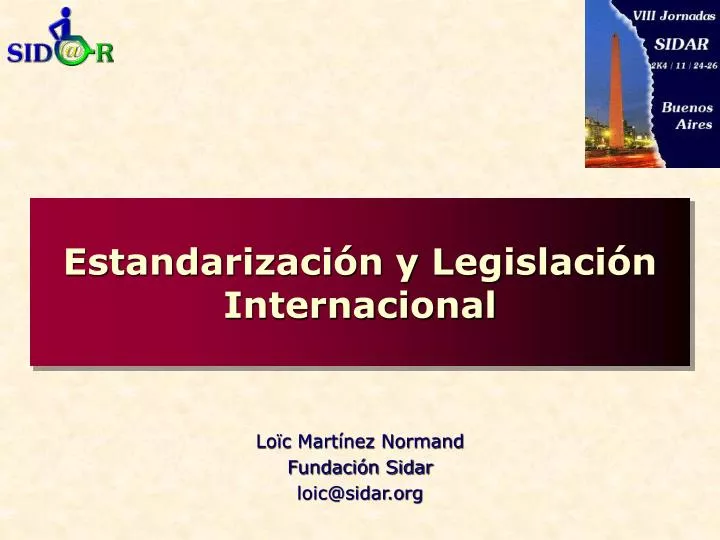 estandarizaci n y legislaci n internacional