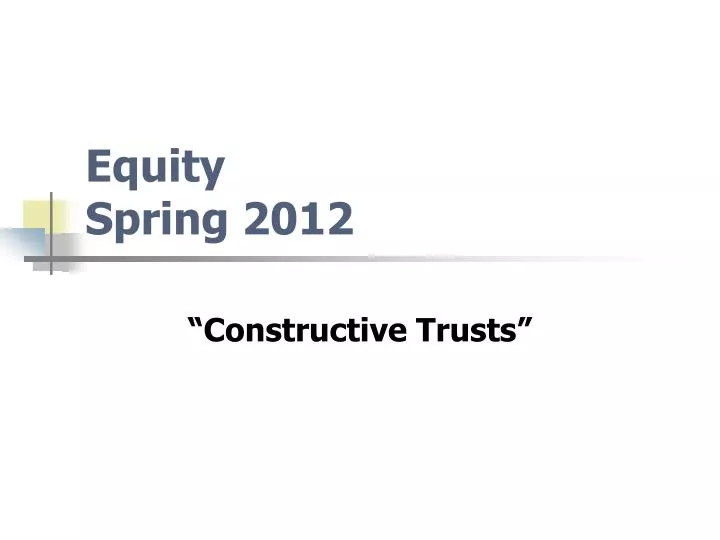 equity spring 2012
