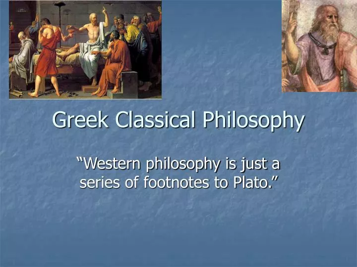 greek classical philosophy