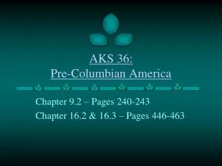 AKS 36: Pre-Columbian America