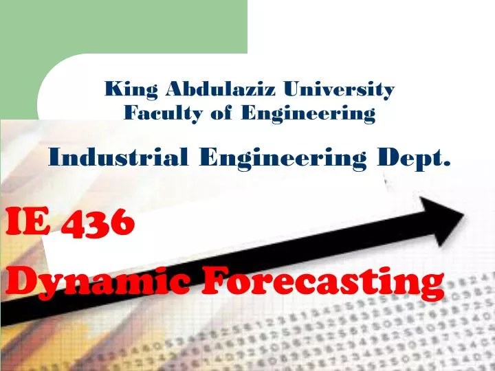 king abdulaziz university faculty of engineering industrial engineering dept