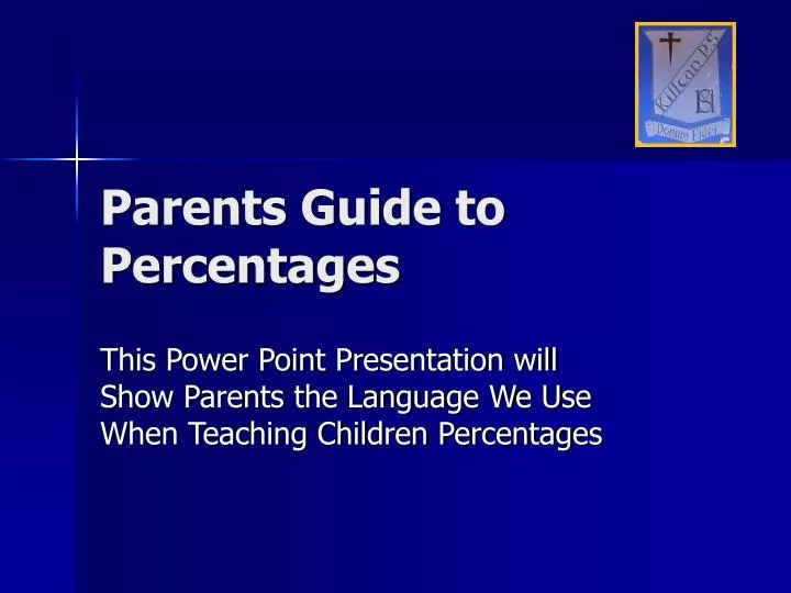 parents guide to percentages