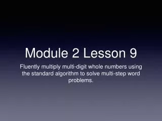Module 2 Lesson 9