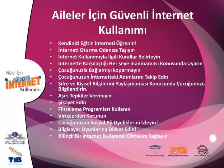 aileler in g venli nternet kullan m