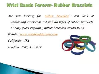 All types of branded wristbands