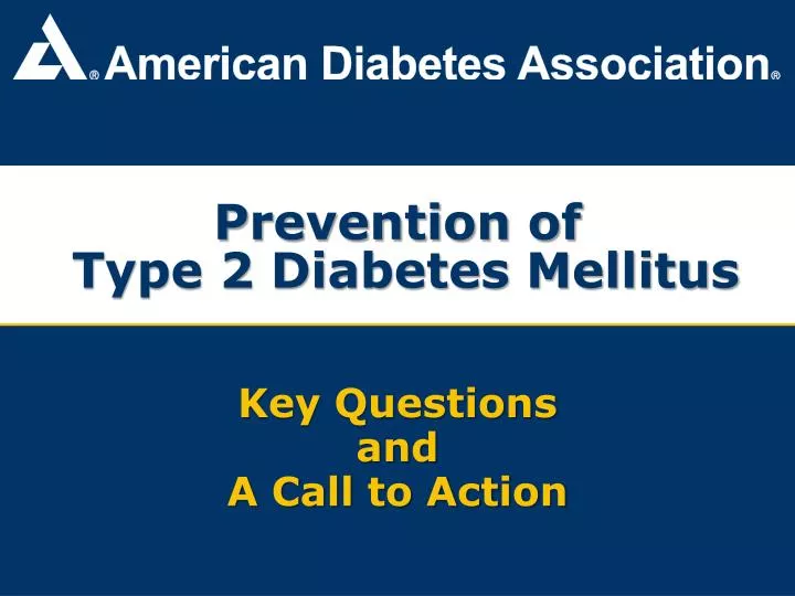prevention of type 2 diabetes mellitus