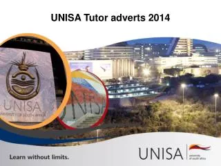 UNISA Tutor adverts 2014
