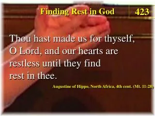 Finding Rest in God
