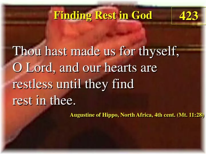 finding rest in god