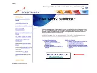 Home Page of Grants.Gov -- grants/