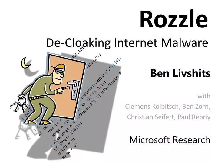 rozzle de cloaking internet malware