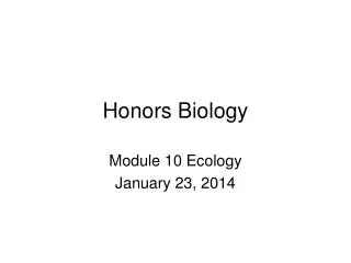 Honors Biology