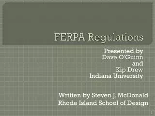 FERPA Regulations